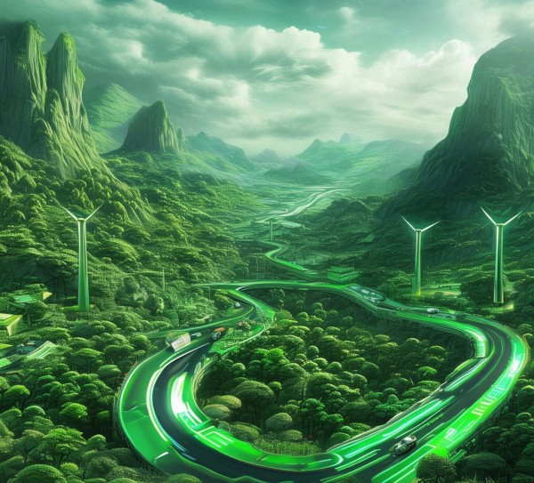 科技壁纸，环保与可持续发展的绿色未来